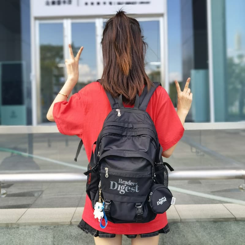 高校生向け大容量リュック メッシュポケット付き通学鞄