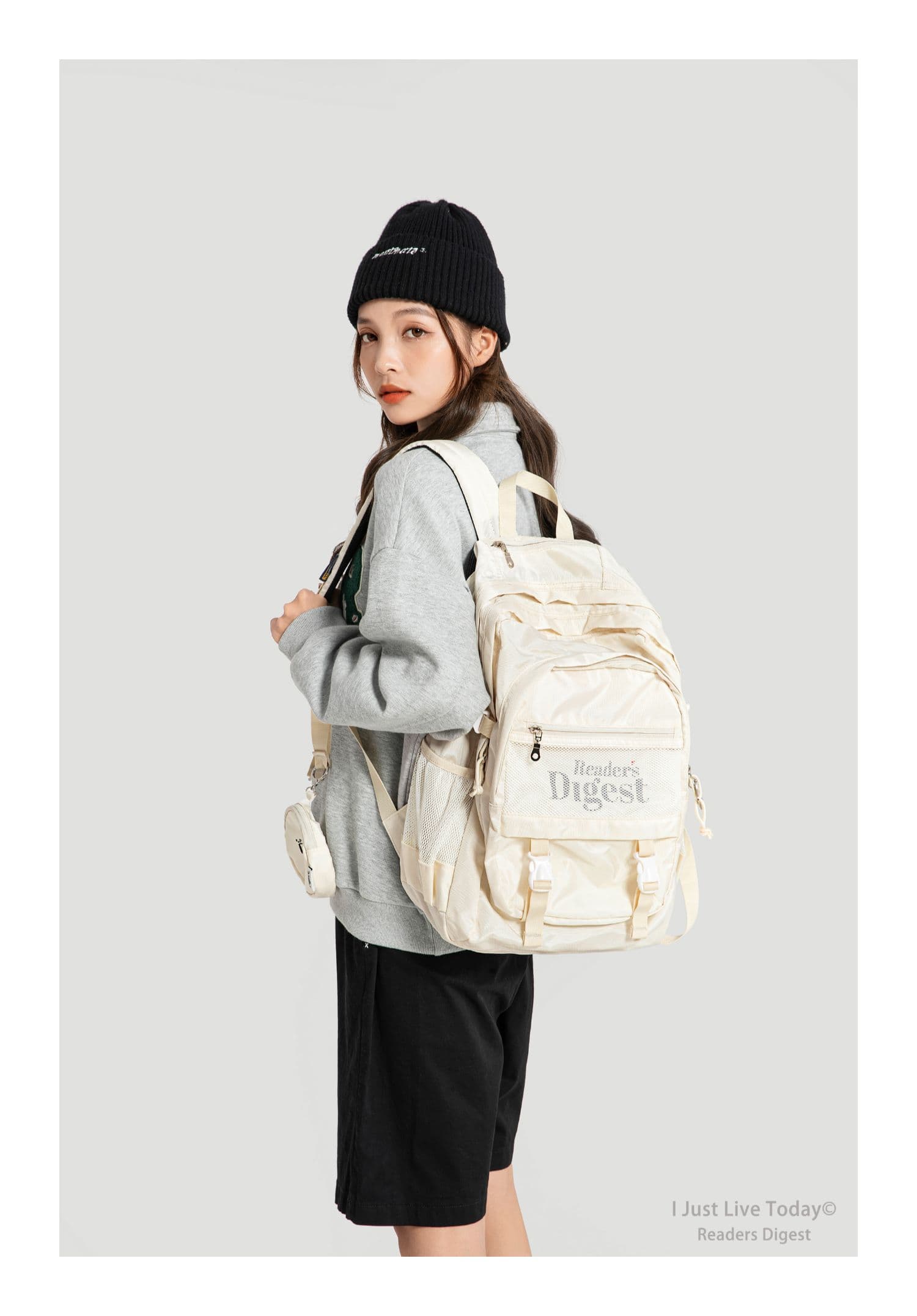 高校生向け大容量リュック メッシュポケット付き通学鞄