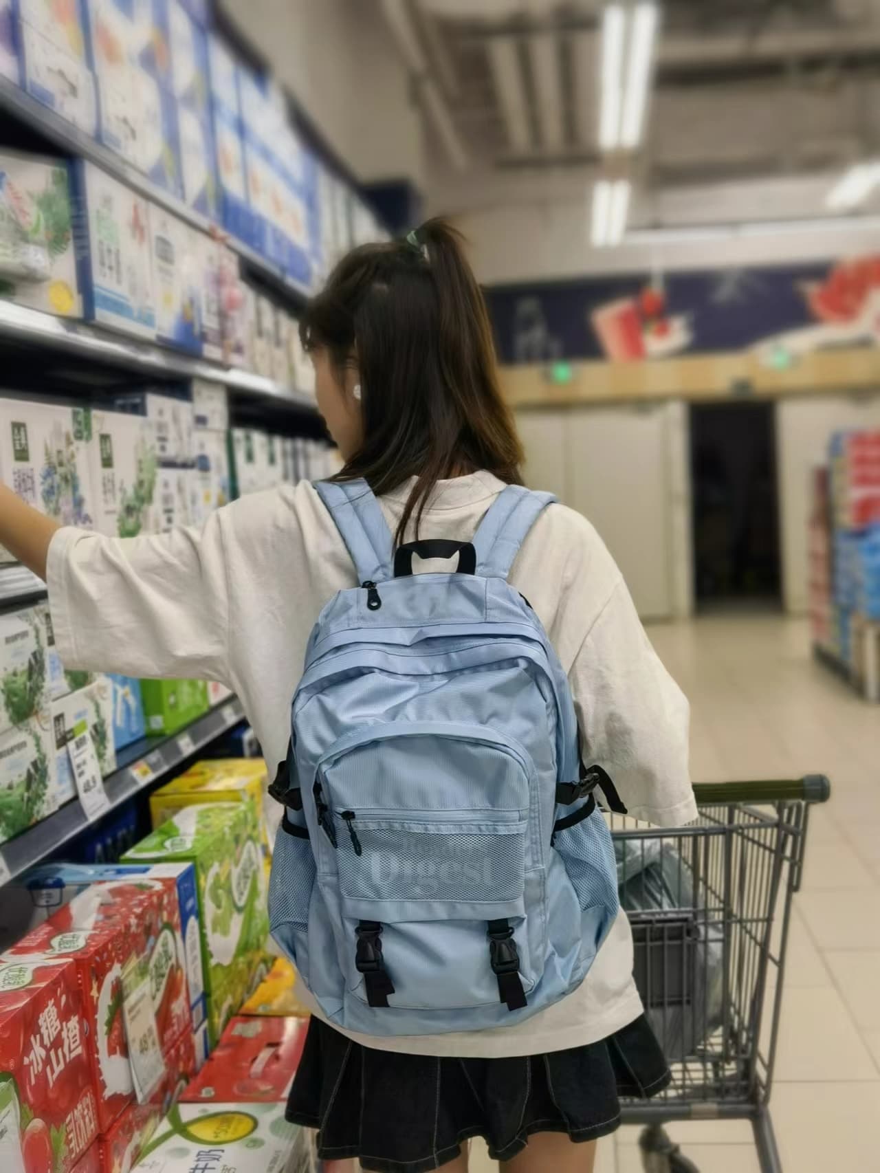 高校生向け大容量リュック メッシュポケット付き通学鞄