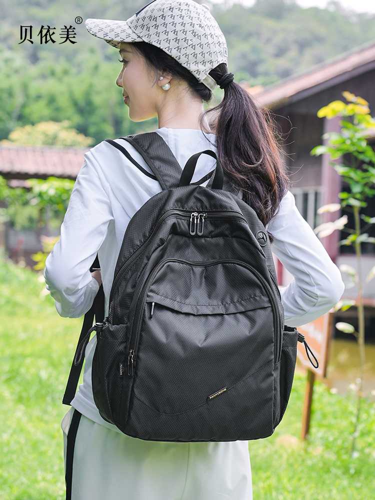 大容量リュック 機能的多ポケット学生リュック