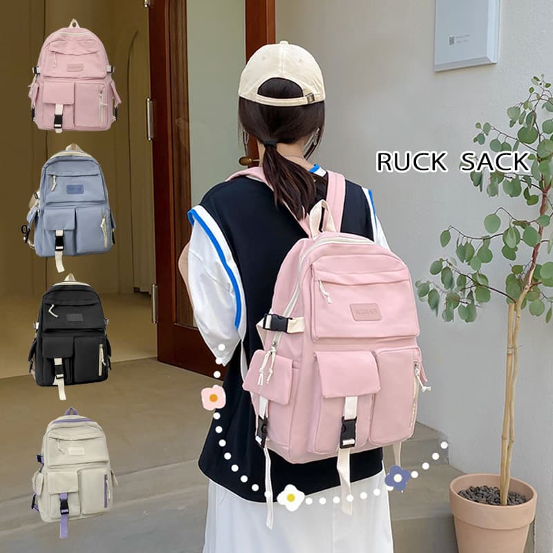 女子学生向け多機能大容量リュック軽量通学バッグ